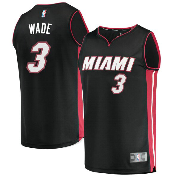 Maillot Miami Heat Homme Dwyane Wade 3 Icon Edition Noir